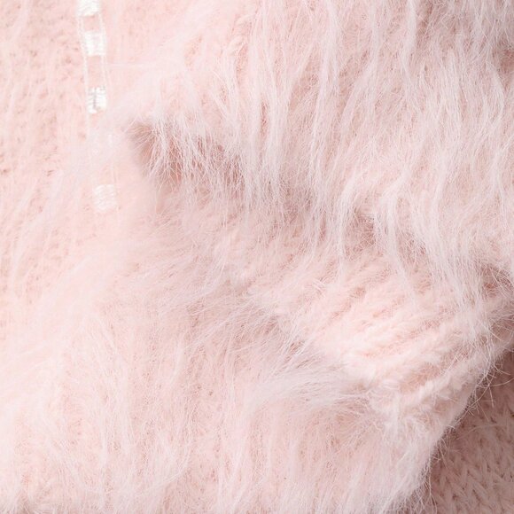 Pink Casual Women's Shiny Sweater - Picture 7 of 7